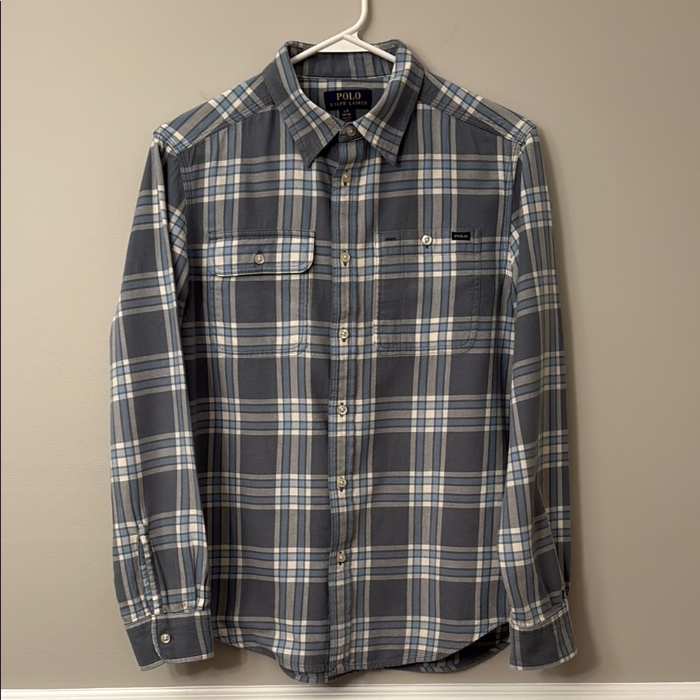 Boys RL Polo Plaid Flannel Button Down